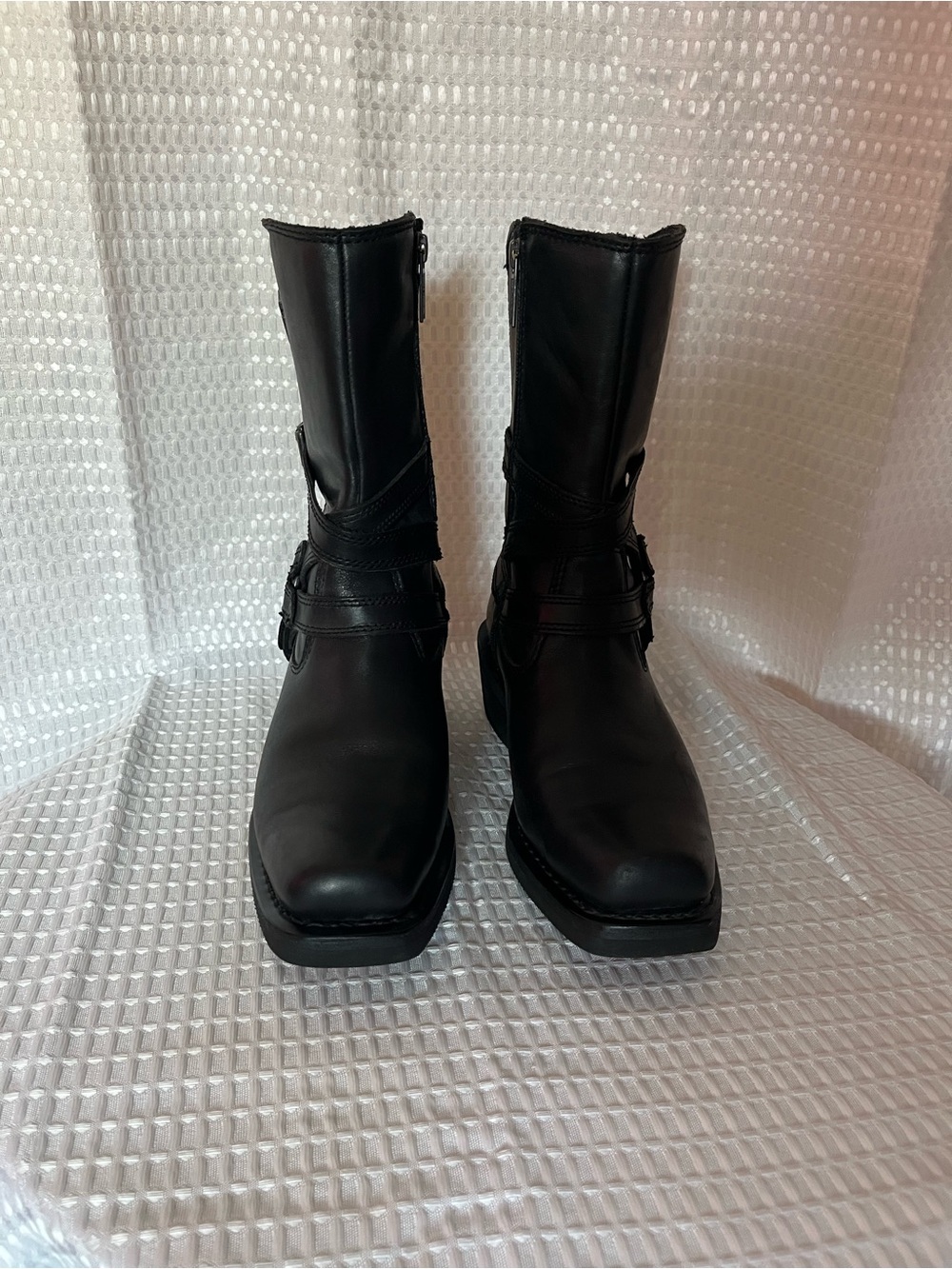 Harley-Davidson Ingleside D87091 Harness Leather Boots Black Women's 8.5M - Picture 6 of 16
